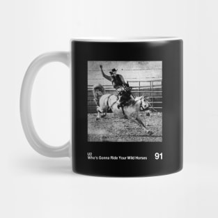 U2 - Artwork 90's Design || Vintage Black & White Mug